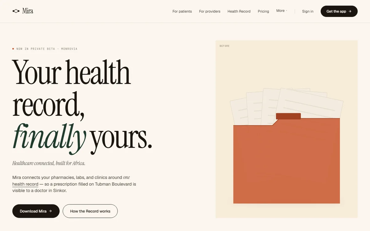 Mira, the connected health record